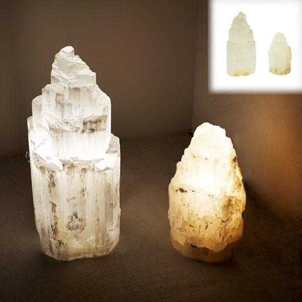 White Selenite Lamp - Natural - Various Sizes