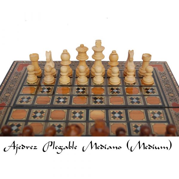 Folding Chess Game - Wood Sheets (Inlaid Wood from Syria)