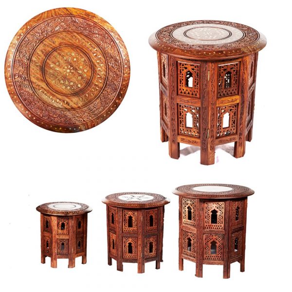 Small Table of Wood From Indian (Detachable) - Various Sizes