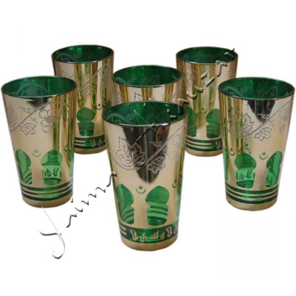 6 Tea Glasses Green AT Model 2 - Several Colors