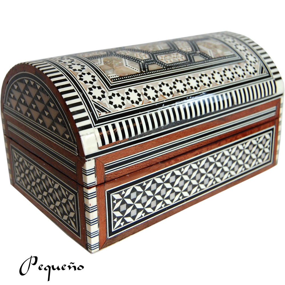 Medium Egyptian Leather Jewelry Box With King Coronation Design 7.5" X 4.75" #52 