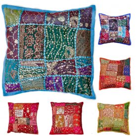40 cm Patchwork Cushion - Cotton - Various Colors
