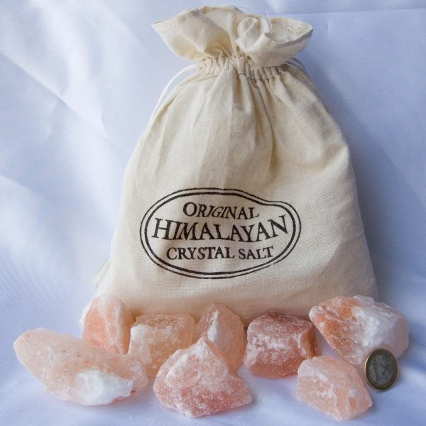 Himalayan Salt - Large Pieces - 1 kg - Format Cotton Bag