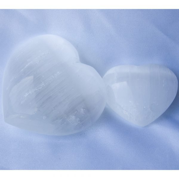 Polished Selenite Heart - 2 Sizes - Spectacular