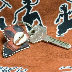 African Keyring - Leather - Ethnic Grounds