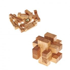 Wooden Cross Puzzle - Skill Games - Puzzle - 8 x 8 cm