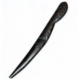 Small Hair Fork - Ebony Wood - Africa - Recorded