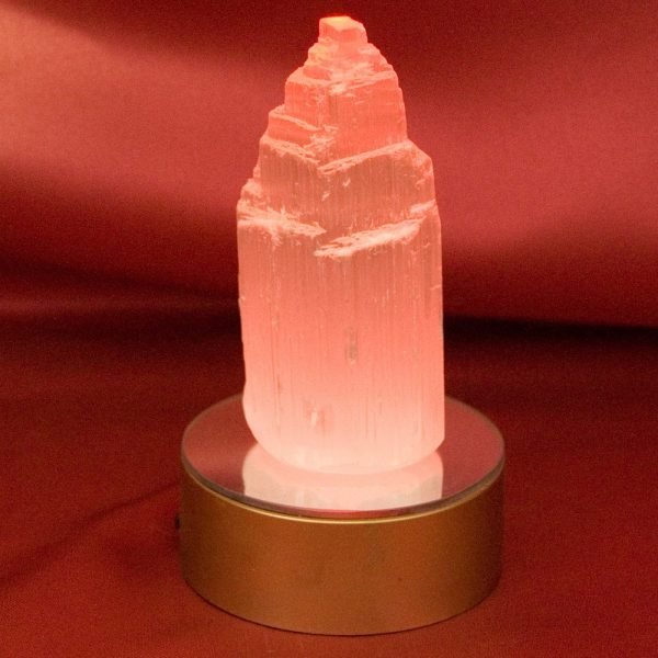 Monolith Selenite - Mineral Natural - Base cor opcional