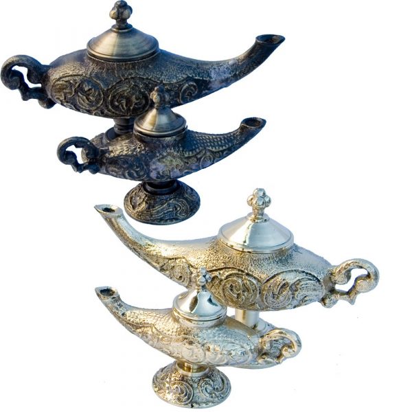 Aladdin genie lamp Bronze Engraving - 2 Sizes - 2 Models