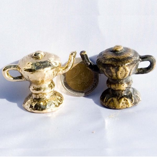 Mini Teapot Arabic - Cast Bronze or Nickel - Very nice - 4cm