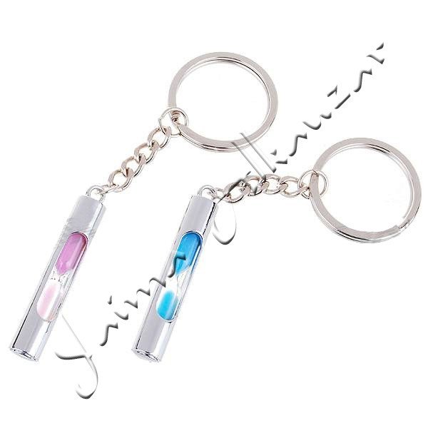 Hourglass Keychain - 2 Color - Stainless Steel
