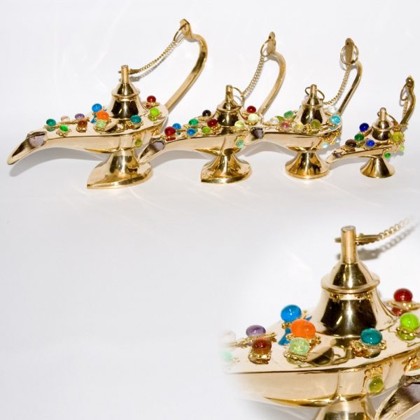 September 4 Aladdin Genie Lamps Bronze-Decorated with Diamonds