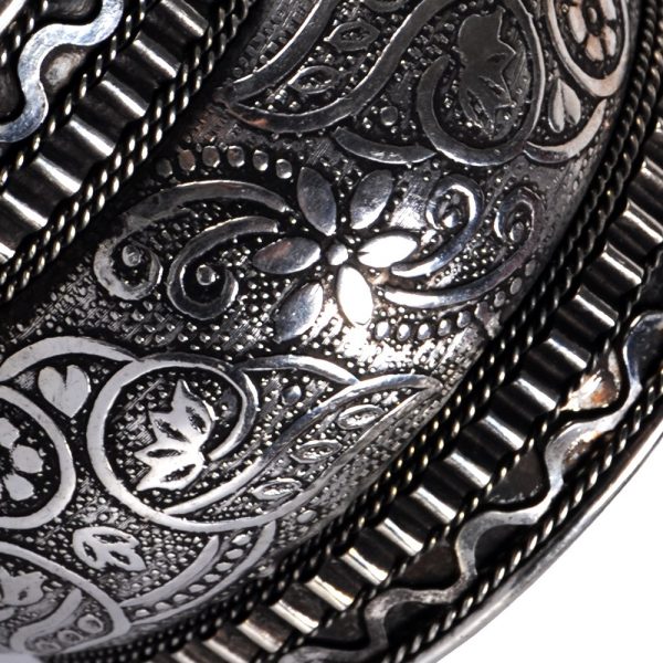 Silver Bracelet - Floral Engraving