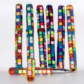 Pen Mirror - Various Colors - 12 cm - Squares
