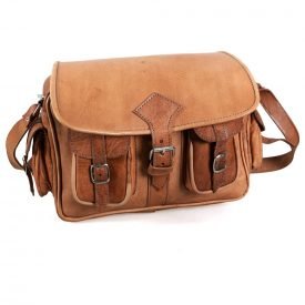 Handmade Leather Bag - 6 pockets - 2 Colors - Handmade
