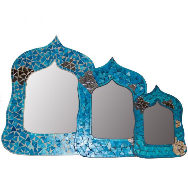Arab Oval Mirror - Andalusi -2 Mosaics Colors - 3 Sizes