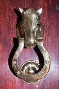 Caller Head Horse - Horseshoe - Cast Bronze-Spanish