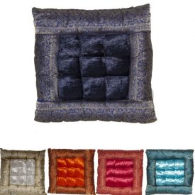 Yoga Cushion - Decorated Indian - Includes Stuffed - 37 cm