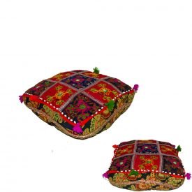 Yoga Cushion - Crafts - Decorated Indian - Includes Stuffed -40