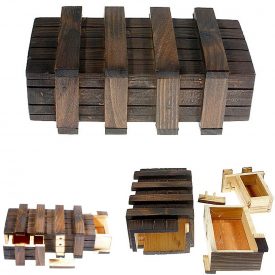 Magic Box - 2 Secret Compartments - Wood