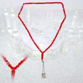 Red Tasbih 99 balls - ideal for Travel Size - 35 cm