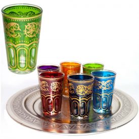 Set 6 Glasses Arab - Hand of Fatima - Multicolor - Model 2