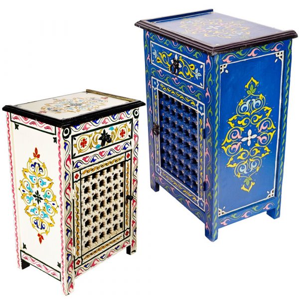 Bedside Table Al Andalus Mosaic - Hand Painted - Several Colors