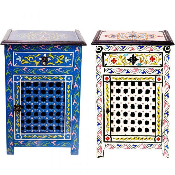 Bedside Table Al Andalus Mosaic - Hand Painted - Several Colors