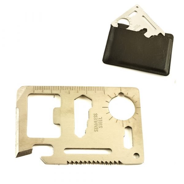 Steel Multipurpose Card - 11 Utilities - Survival - 7 cm