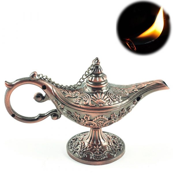 Aladdin Genie lamp - Floral Reliefs - Lighter Gas-13 cm