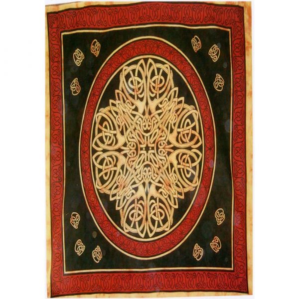 India Cotton Fabric-Geometric Cross-Artisan-210 x 240 cm