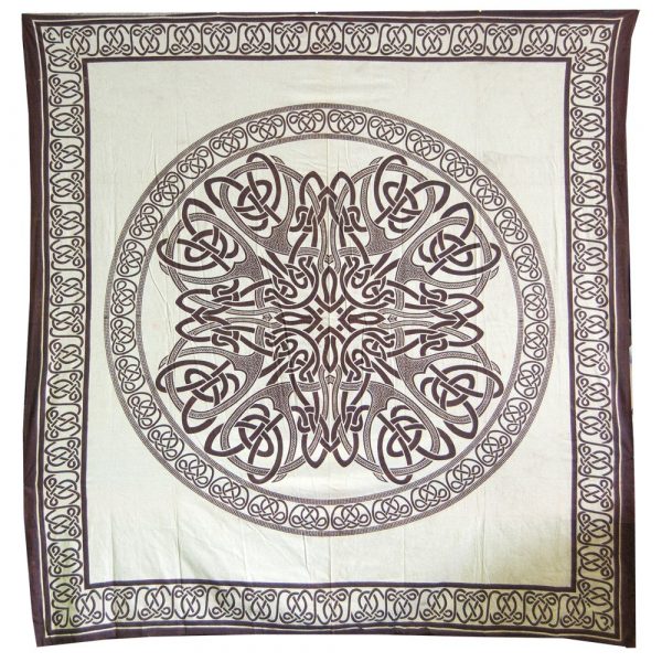India Cotton Fabric-Geometric Cross-Artisan-210 x 240 cm