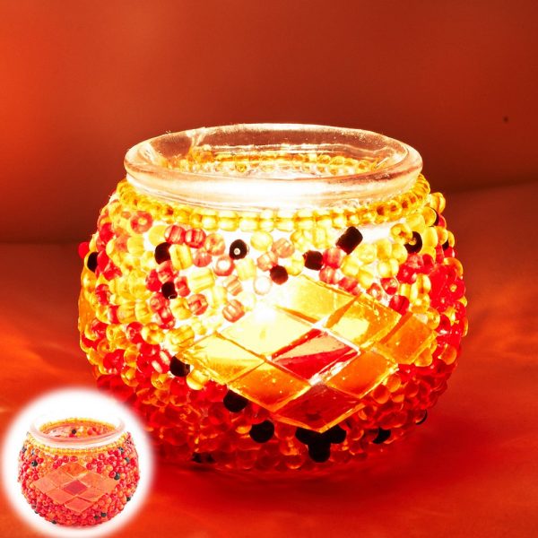 Turkish Candle Mini - Murano Glass - Mosaic