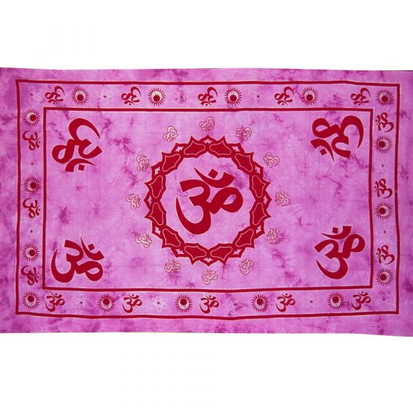 India-Cotton Red Ohm-Crafts-210 x 140 cm