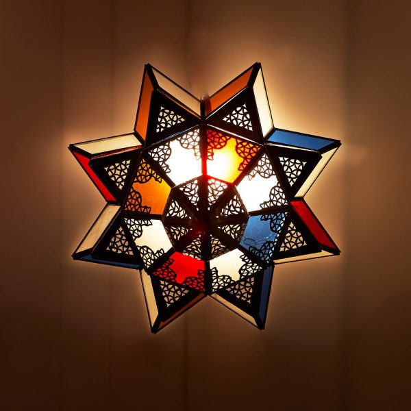 Ceiling Lamp Arabic - Multicolor Crystals - Draft Arab