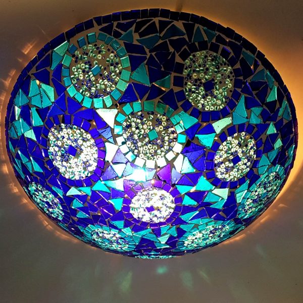 Ceiling Apply or Turkish - Murano Glass - Mosaic Arabic - 30 cm