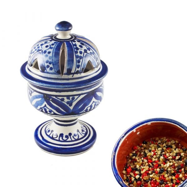 Arab Dome Censer - Glazed Ceramics - 4 Colours - 17 cm