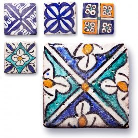 Andalusian Tile Mini - 5 cm - Various Designs - Handmade