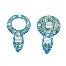 Hand Mirror with Bright - 14 x 7.5 cm - Various Colors