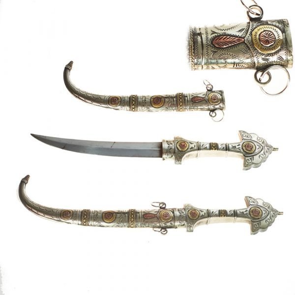 Dagger Arabic Artesanal done in Alpaca and Copper - 39 cm