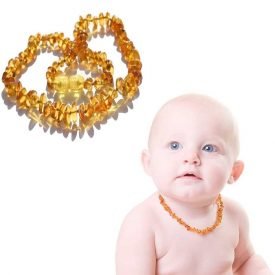 Necklace amber Natural 100% - growing teeth baby