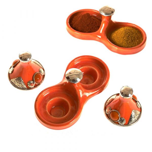 Decorated Mini Spice Tajin-Various Colors-7.5 cm High