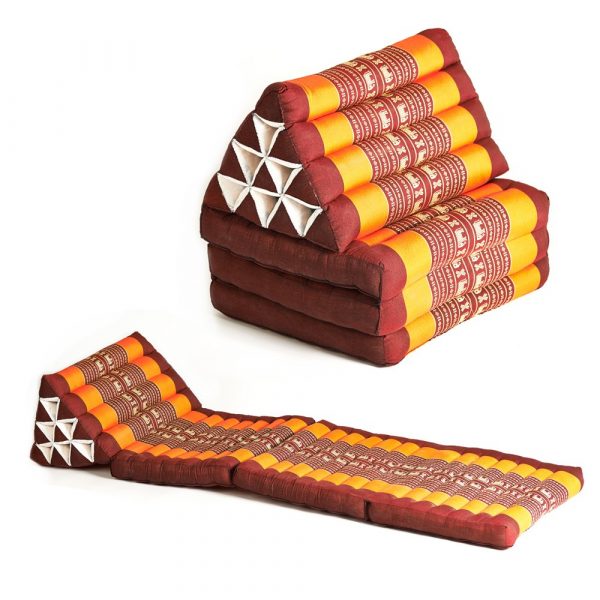 Triangular Thai with daybed or back - several pad options and colors - perfect tea shops