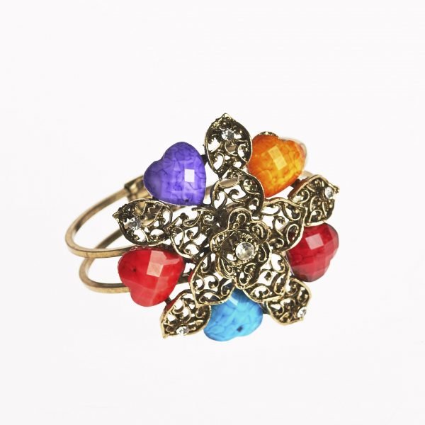 Bracelet - design star - decorated stones - various colors