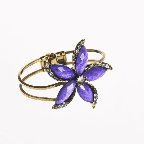 Bracelet - design Lotus Flower - decorated stones - various colors