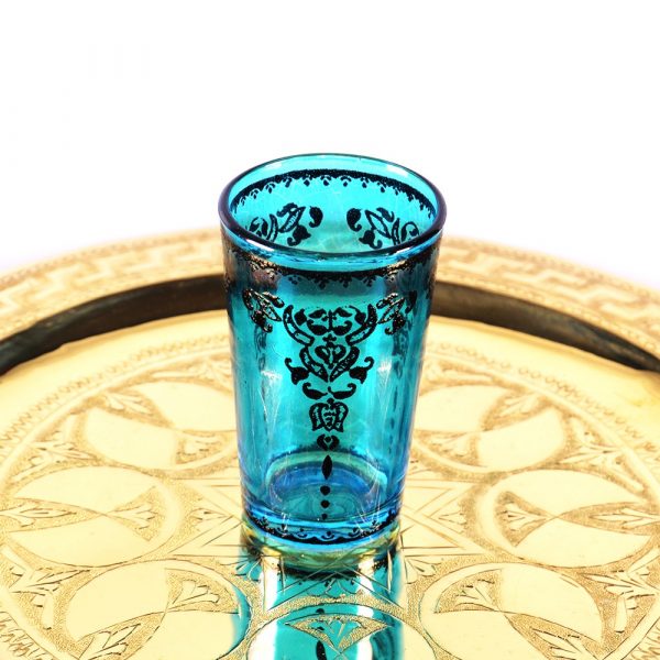 Game 6 tea cups prints - filigree Floral Henna - design Tuareg