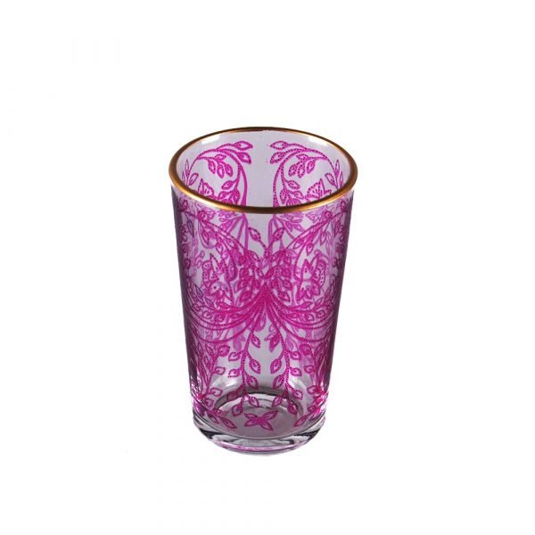 Game 6 glasses Arab - hand of Fatima - Multicolor - floral design - model 7