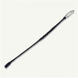 -Artisan braided - 55 cm short black leather whip