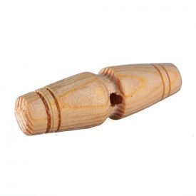 Button wood craftsman - elongated - 5.5 cm
