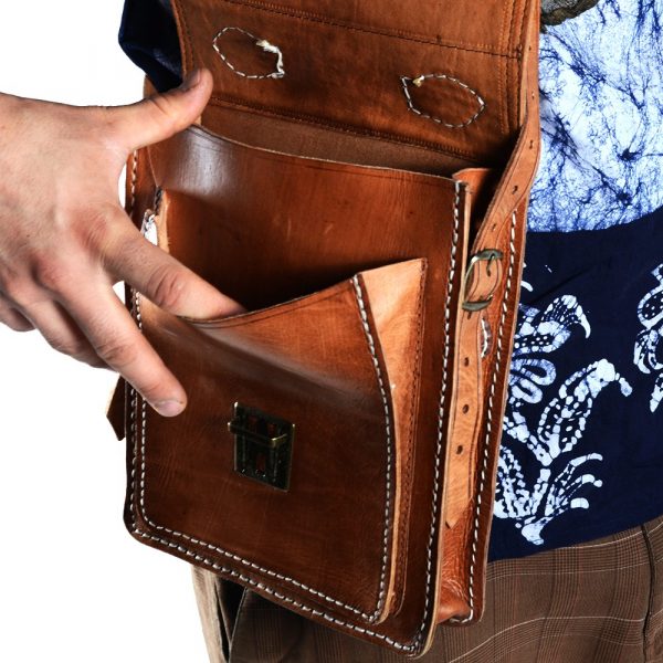 Artisan portfolio leather - great quality - 2 compartments - 27 cm